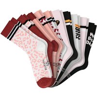 SCHIESSER Mädchen Socken, 10er Pack - "Legwear Teens", Muster, Baumwolmischung, Größe 35-38 in Pink