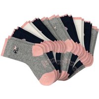 SCHIESSER Mädchen Socken, 10er Pack - "Legwear Kids", Muster, Baumwolmischung, Größe 31-34 in Grau