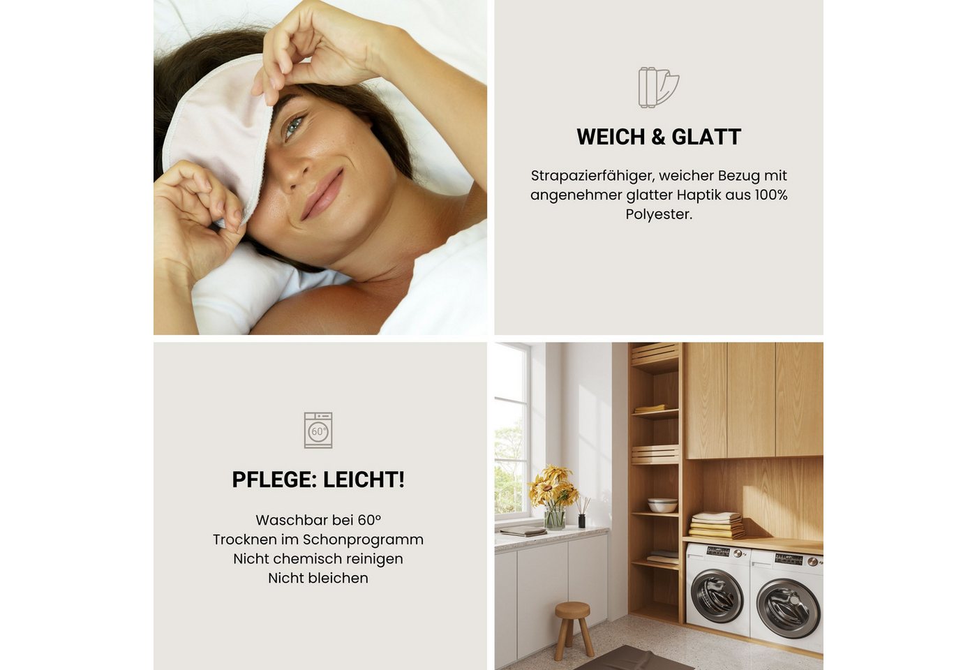 Schiesser Microfaserbettdecke Feels like Down Bettdecke mit daunenähnlicher Mikrofaser-Füllung, superleichte, silikonisierten Hohlfasern – Bild 5 von 5
