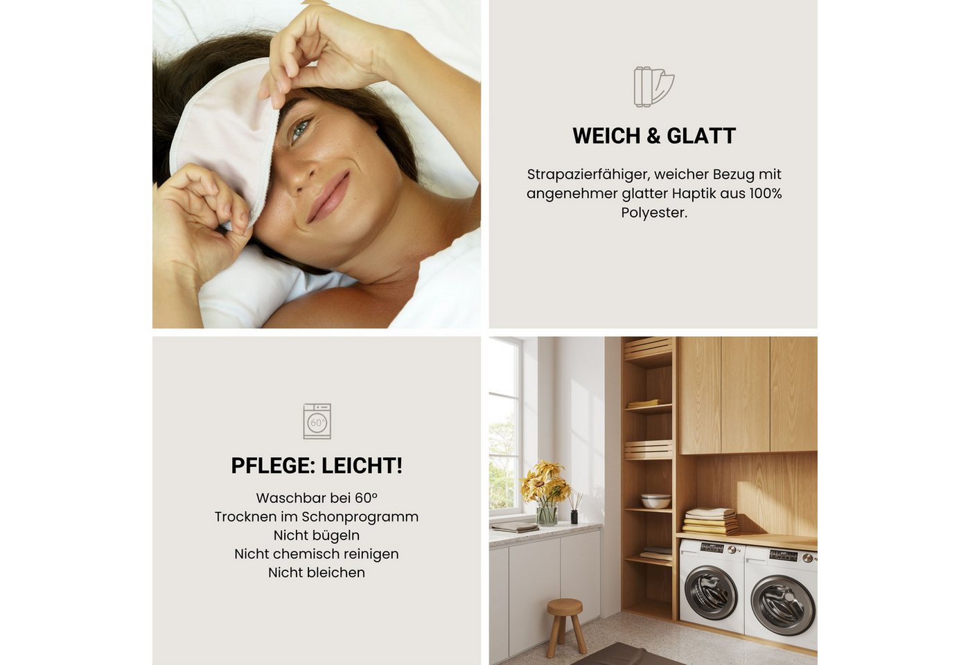 Schiesser Microfaserbettdecke Hygge leichte Ganzjahressteppdecke mit flauschiger Füllung, STANDARD 100 by OEKO-TEX® zertifiziert – Bild 5 von 5