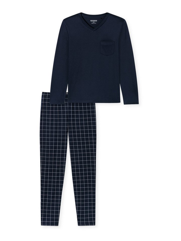Schiesser Pyjama lang - Fine Interlock (2 tlg) unsere Models tragen – Bild 2 von 5