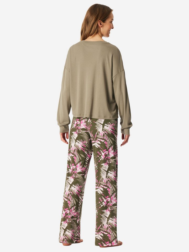 Schiesser Pyjama Modern (2 tlg) Schlafanzug, Pyjama Set, Nachtwäsche – Bild 4 von 5