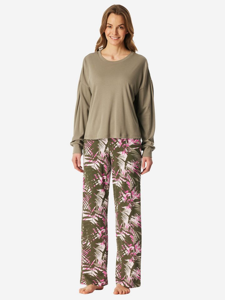 Schiesser Pyjama Modern (2 tlg) Schlafanzug, Pyjama Set, Nachtwäsche – Bild 5 von 5