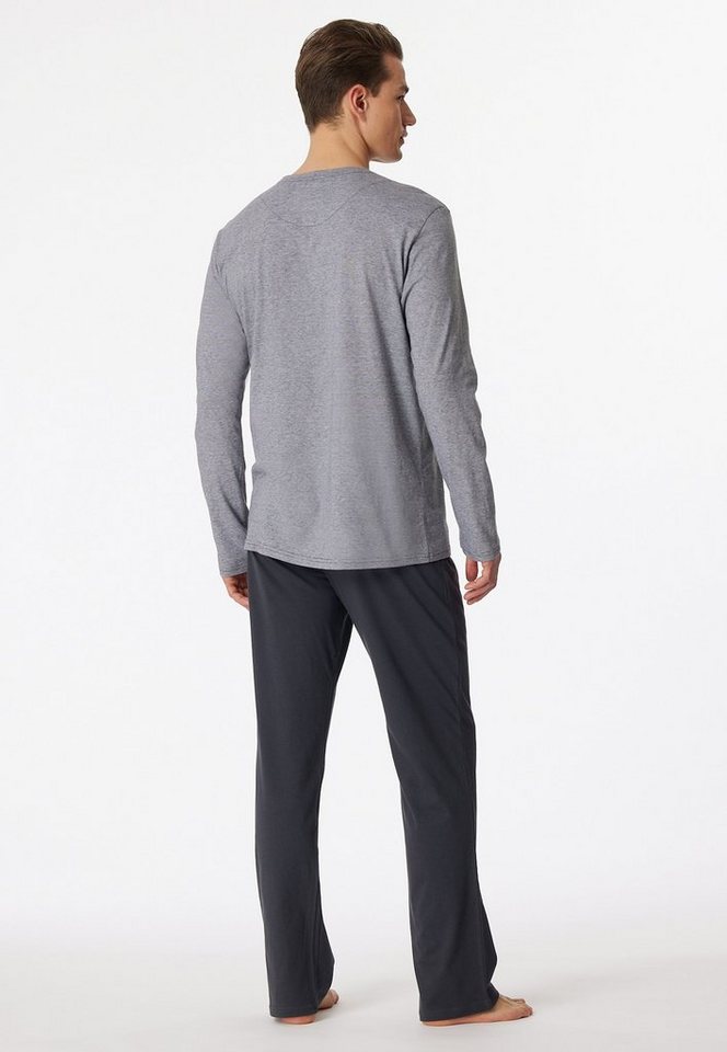 Schiesser Pyjama selected! premium inspiration (2 tlg) mit praktischer Knopfleiste – Bild 3 von 5