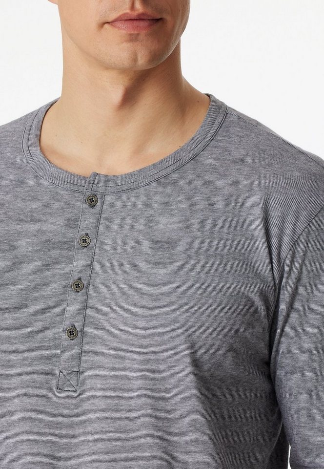 Schiesser Pyjama selected! premium inspiration (2 tlg) mit praktischer Knopfleiste – Bild 4 von 5
