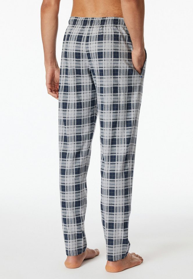 Schiesser Pyjamahose Mix + Relax gestreift, seitliche Taschen, Bindekordel – Bild 3 von 5