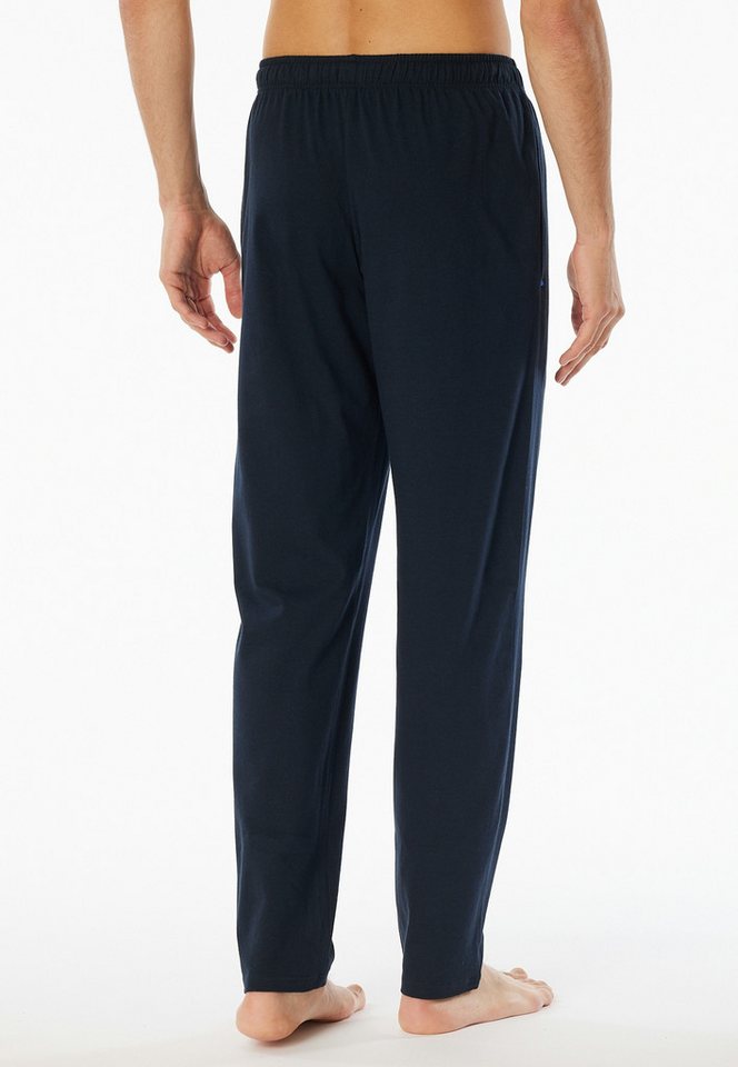 Schiesser Pyjamahose Mix + Relax gestreift, seitliche Taschen, Bindekordel – Bild 3 von 5