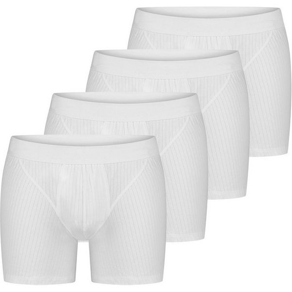 Schiesser Retro Boxer 4er Pack Cotton Essentials Authentic (Spar-Set, 4-St) Retro Short / Pant - Baumwolle - mit Eingriff