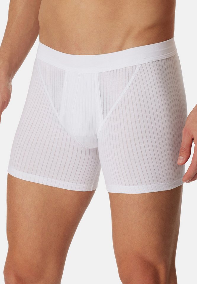 Schiesser Retro Boxer 4er Pack Cotton Essentials Authentic (Spar-Set, 4-St) Retro Short / Pant - Baumwolle - mit Eingriff – Bild 2 von 5