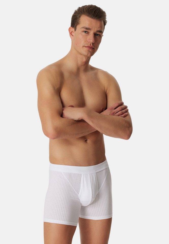 Schiesser Retro Boxer 4er Pack Cotton Essentials Authentic (Spar-Set, 4-St) Retro Short / Pant - Baumwolle - mit Eingriff – Bild 5 von 5