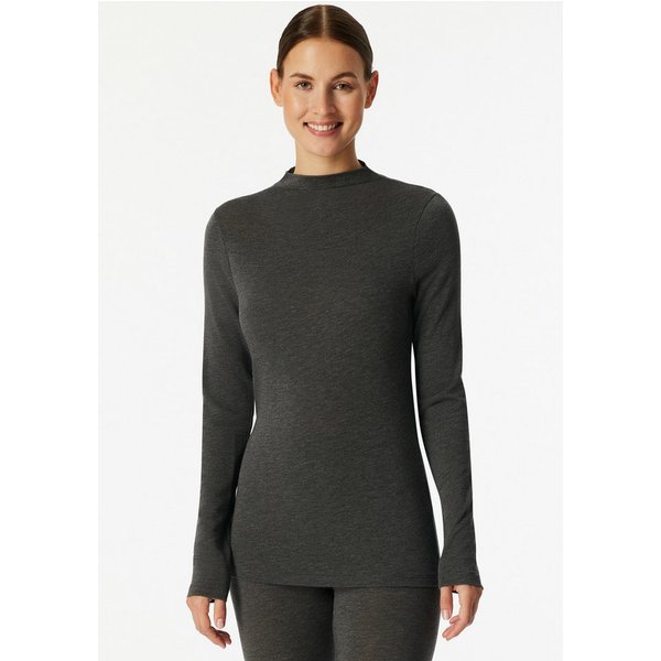 Schiesser Rollkragenshirt Premium Warming kleiner Stehkragen, langärmelig, Wollanteil, wärmend