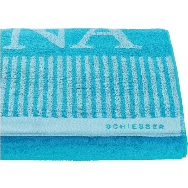 Schiesser Saunatuch Rom aus garngefärbtem, kuschelweichem Baumwollfrottier, Frottier (1-St), OEKO-TEX® MADE IN GREEN