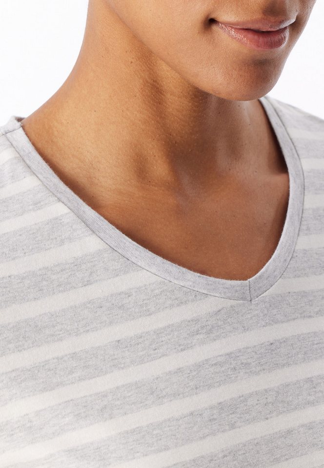 Schiesser Schlafanzug Casual Essentials (2 tlg) Baumwolle, Rundhalsausschnitt, langärmelig – Bild 4 von 5