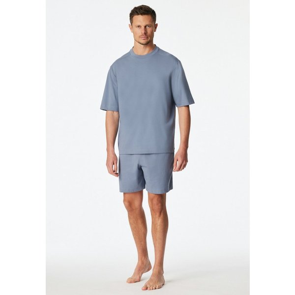 Schiesser Shorty Modern Nightwear (2 tlg) mit Rundhalsausschnitt und kurzem Arm, leichter Oversize-Fit