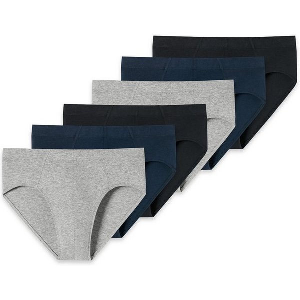 Schiesser Slip 6er Pack 95/5 Essentials (Spar-Set, 6-St) Mini Slip / Unterhose - Baumwolle - ohne Eingriff