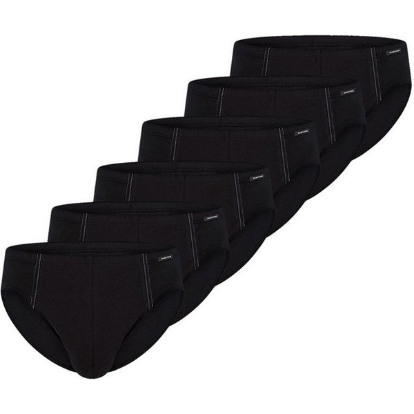 Schiesser Slip 6er Pack Cotton Essential (Spar-Set, 6-St) Mini Slip / Unterhose - Baumwolle - ohne Eingriff