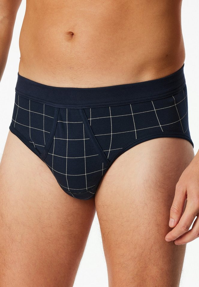 Schiesser Slip Fine Interlock mit Eingriff Modernes Karo-Design – Bild 3 von 4