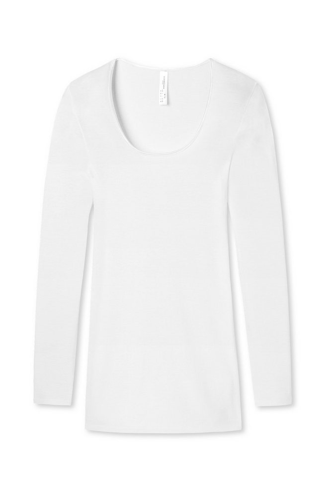 Schiesser T-Shirt Luxury runder, dezent schimmernder Halsausschnitt, langärmelig – Bild 2 von 5