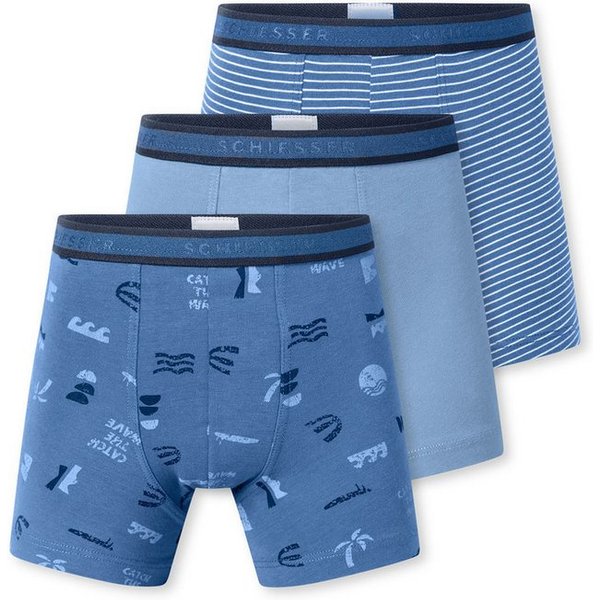 Schiesser Trunk 955 Multi (3-St) Unterhose, Unterwäsche, Boxer Trunk