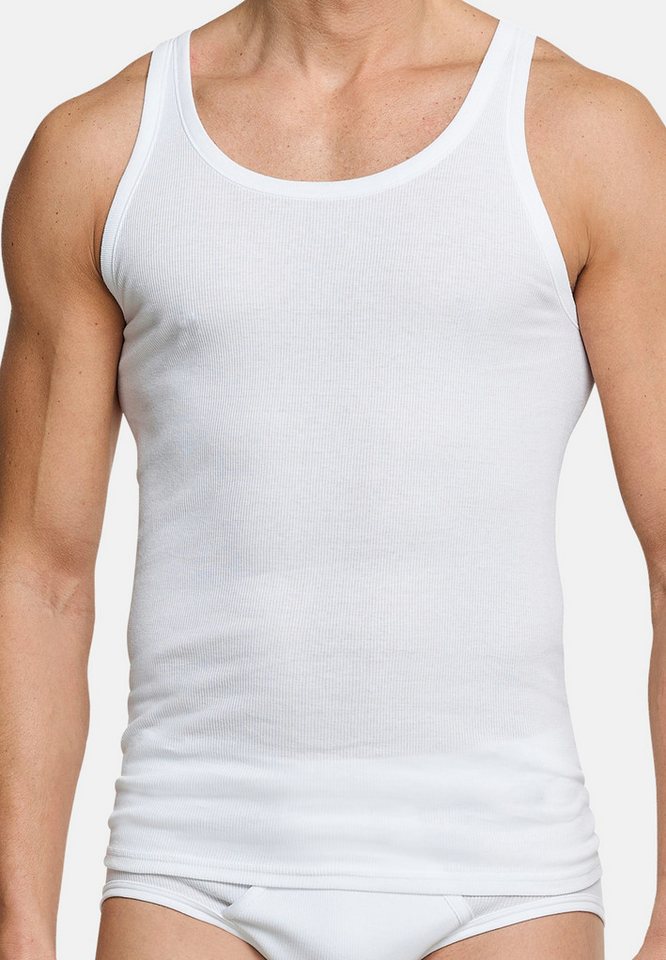 Schiesser Unterhemd 4er Pack Cotton Essentials Doppelripp (Spar-Set, 4-St) Unterhemd / Tanktop - Baumwolle - Strapazierfähig – Bild 2 von 4