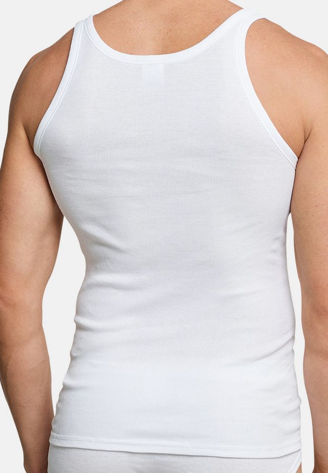 Schiesser Unterhemd 4er Pack Cotton Essentials Doppelripp (Spar-Set, 4-St) Unterhemd / Tanktop - Baumwolle - Strapazierfähig – Bild 3 von 4