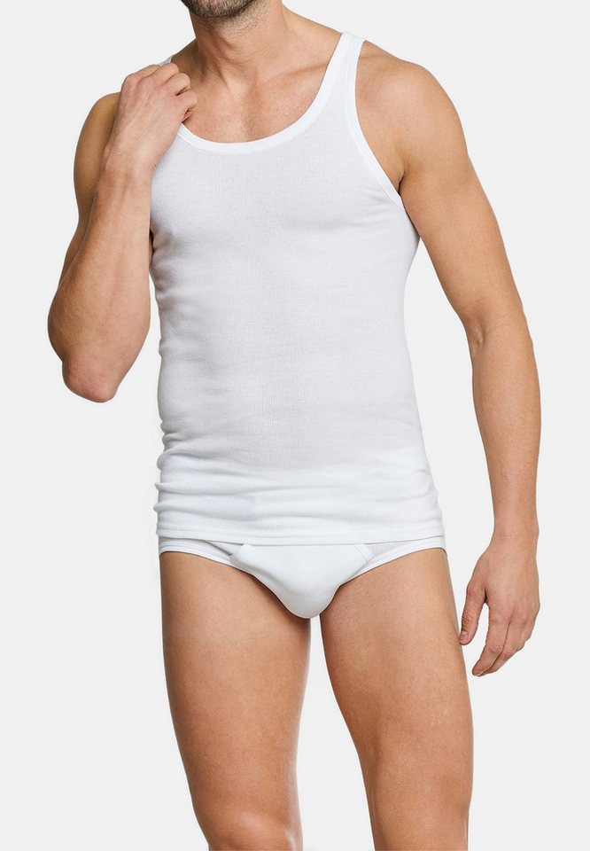 Schiesser Unterhemd 4er Pack Cotton Essentials Doppelripp (Spar-Set, 4-St) Unterhemd / Tanktop - Baumwolle - Strapazierfähig – Bild 4 von 4