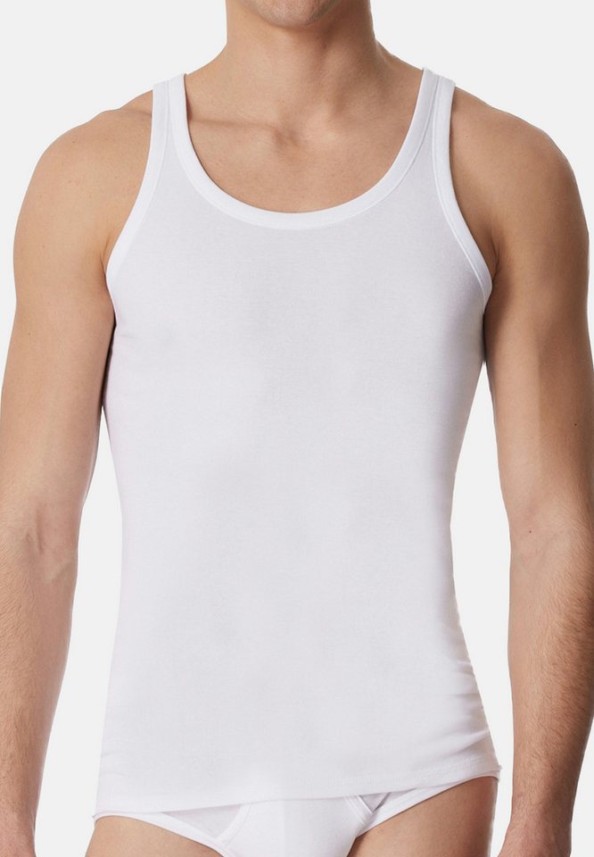 Schiesser Unterhemd 4er Pack Cotton Essentials Feinripp (Spar-Set, 4-St) Unterhemd / Tanktop - Baumwolle - Strapazierfähig – Bild 2 von 4