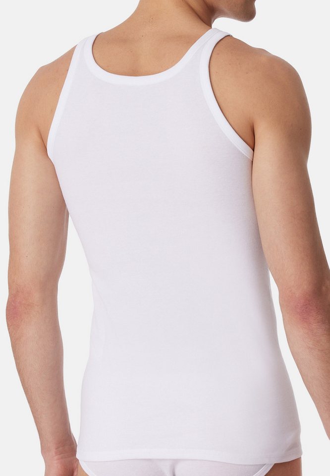 Schiesser Unterhemd 4er Pack Cotton Essentials Feinripp (Spar-Set, 4-St) Unterhemd / Tanktop - Baumwolle - Strapazierfähig – Bild 3 von 4