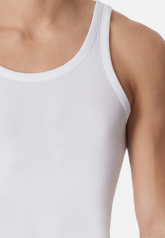 Schiesser Unterhemd 4er Pack Cotton Essentials Feinripp (Spar-Set, 4-St) Unterhemd / Tanktop - Baumwolle - Strapazierfähig – Bild 4 von 4