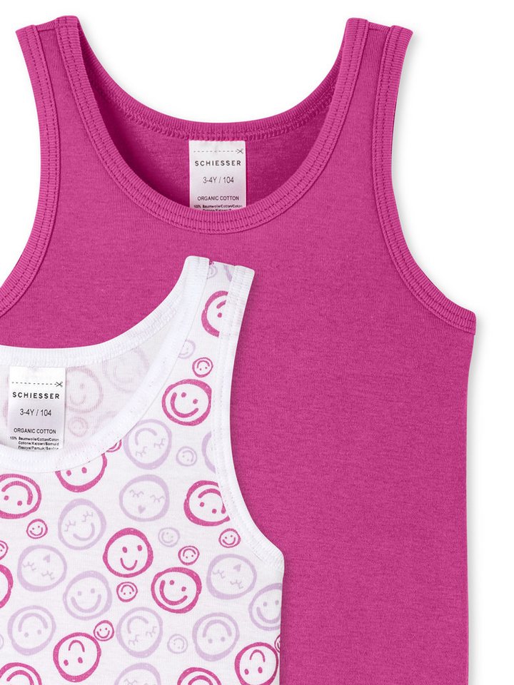 Schiesser Unterhemd Fine Rib Multi (2-St) Achselhemd, Tanktop, Unterziehshirt – Bild 3 von 3
