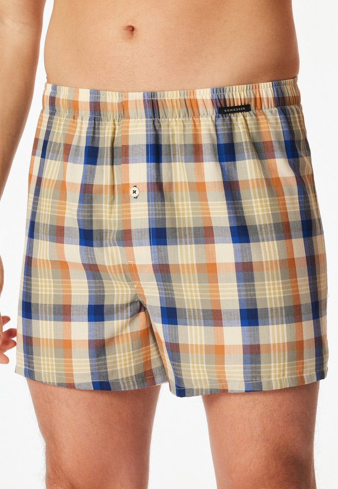 Schiesser Weiter Boxer Boxershorts Multipack Eingriff mit Knopf, elastischer Bund, lockere Passform – Bild 2 von 5