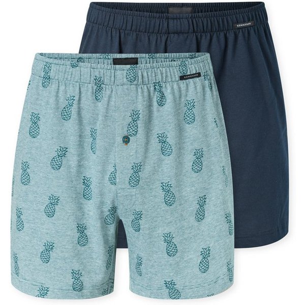 Schiesser Weiter Boxer Boxershorts Multipacks (2er Pack) ideal als Geschenk, mit Eingriff