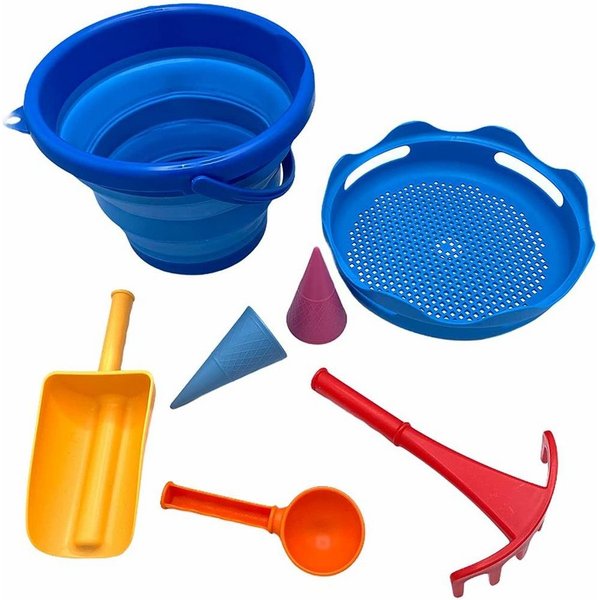 Schildkröt Sandform-Set Sandspielzeug Set 7 in 1 Blau