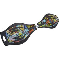 SCHILDKRÖT Skateboard Waveboard GOOD VIBES Graffiti, Größe ONE SIZE in Schwarz