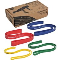 SCHILDKRÖT FITNESS Schildkröt Super Band 4er Set, Premium Widerstandsbänder mit 4 verschiedenen Widerstandsgraden, vielseitiges Mini-Fitnessstudio für zu Hause