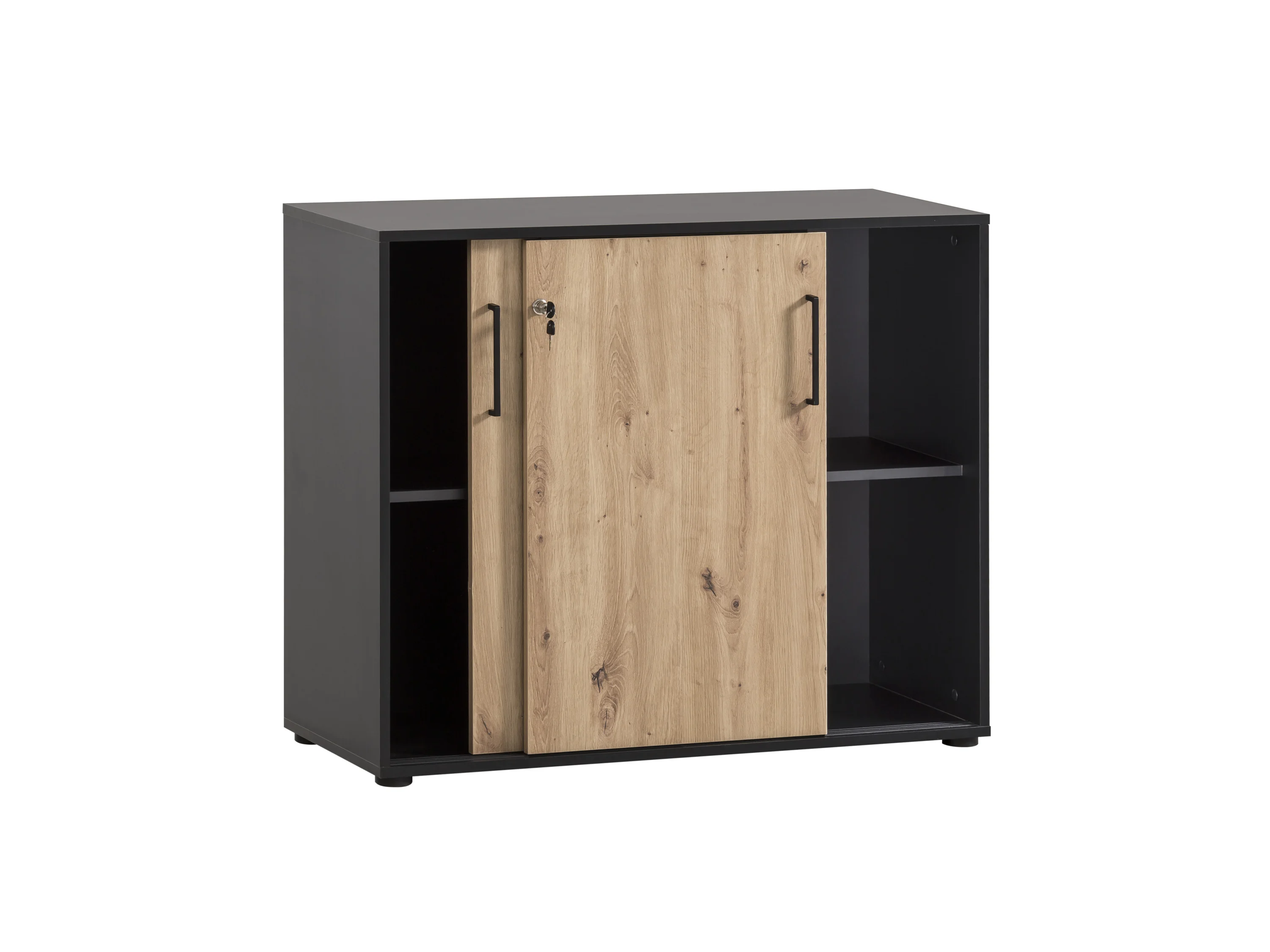 SCHILDMEYER Aktenschrank Aino (4er, schwarzmatt-Artisan Eiche) – Bild 3 von 4