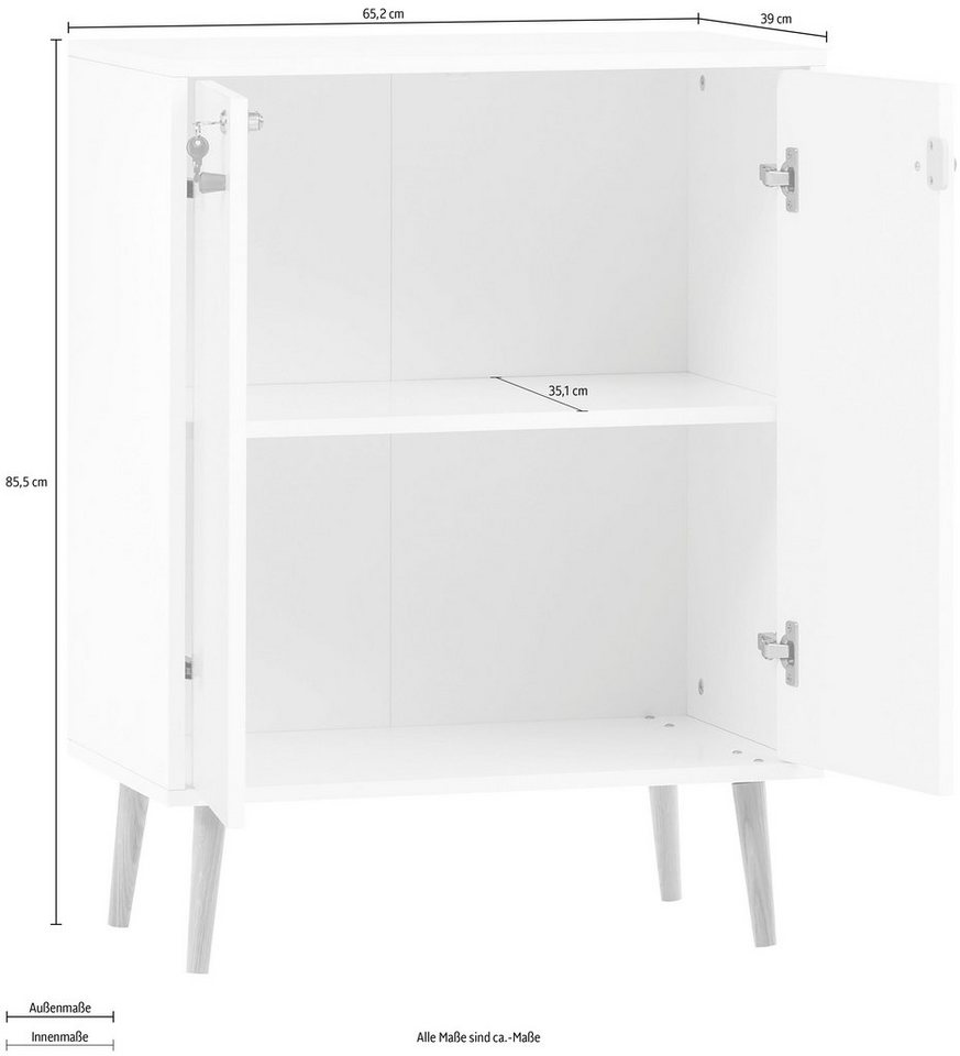 Schildmeyer Aktenschrank Jonte, Aktenschrank, Made in Germany, B: 65 cm Solide Verarbeitung - Dieses Produkt ist in Deutschland gefertigt – Bild 5 von 5