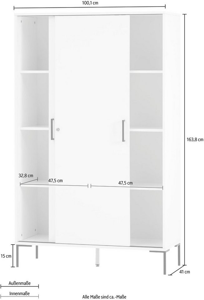 Schildmeyer Aktenschrank Serie 2000, Aktenschrank, Made in Germany, B: 100 cm Solide Verarbeitung - Dieses Produkt ist in Deutschland gefertigt – Bild 5 von 5