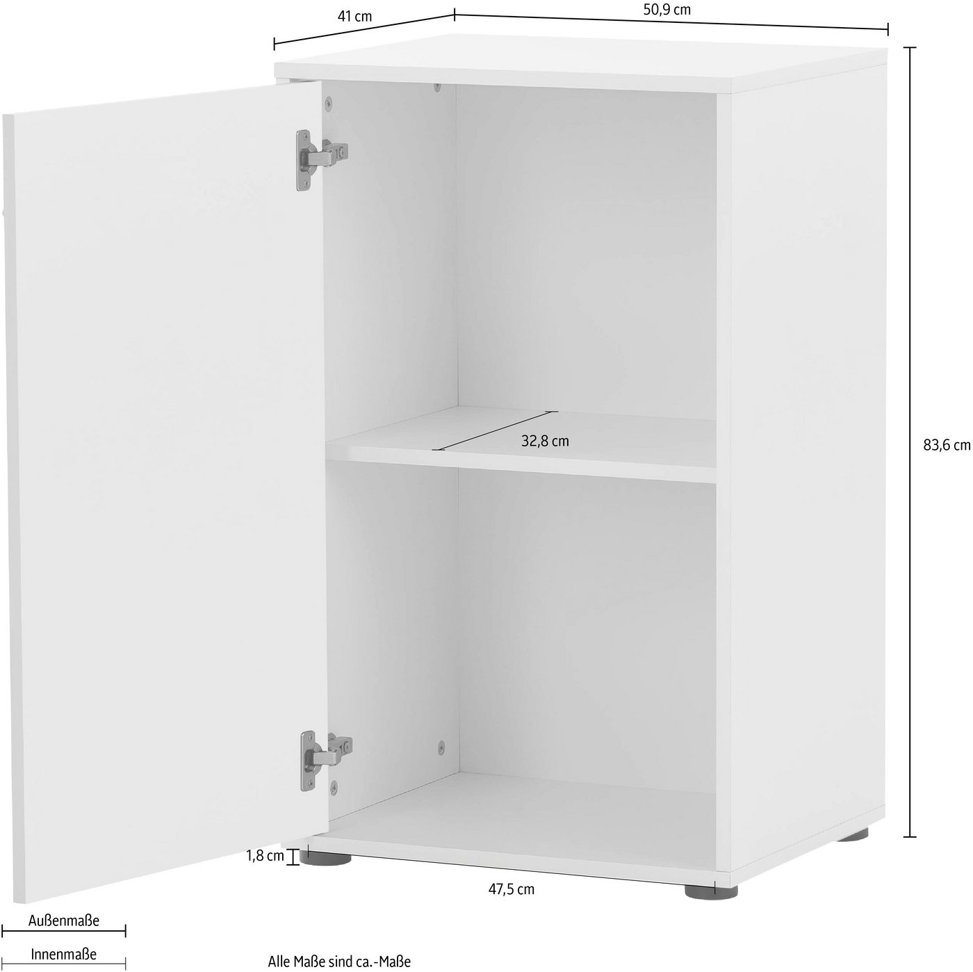 Schildmeyer Aktenschrank Serie 400, Unterschrank, Made in Germany, B 50,9 cm Solide Verarbeitung - Dieses Produkt ist in Deutschland gefertigt – Bild 5 von 5