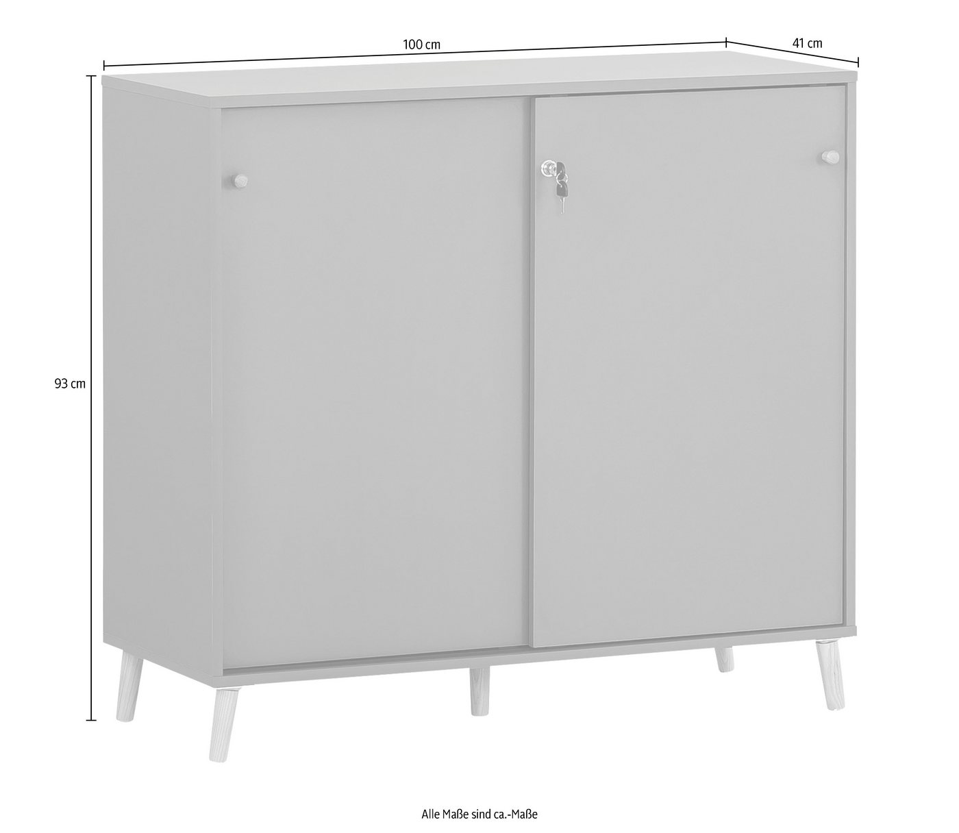Schildmeyer Aktenschrank Serie 500, Aktenschrank, Made in Germany, B: 100 cm Solide Verarbeitung - Dieses Produkt ist in Deutschland gefertigt – Bild 5 von 5