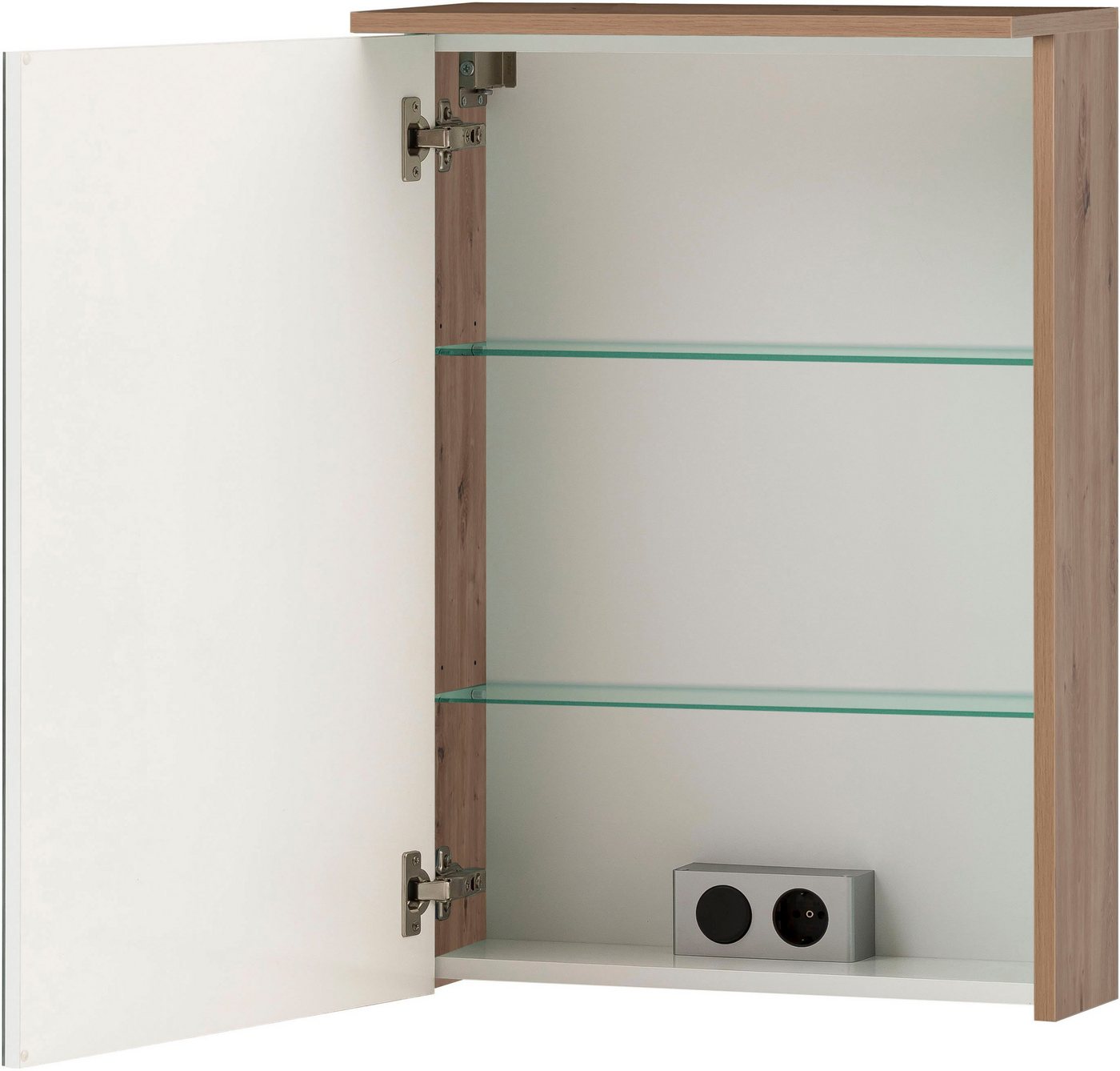 Schildmeyer Badezimmerspiegelschrank Jesper, Spiegelschrank, Made in Germany, B: 50 cm Solide Verarbeitung - Dieses Produkt ist in Deutschland gefertigt – Bild 4 von 5