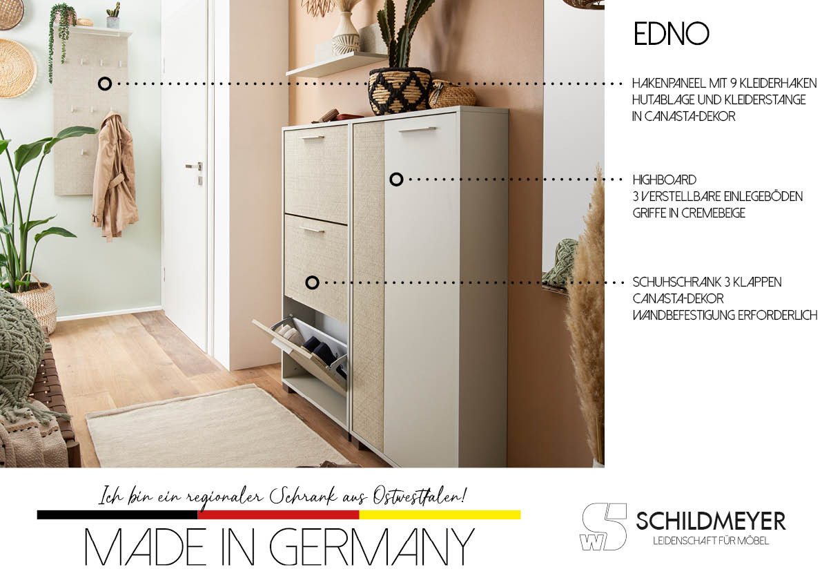 Schildmeyer Garderobenpaneel Edno, Hakenpaneel, Made in Germany, B 50 cm (1 St), Solide Verarbeitung - Dieses Produkt ist in Deutschland gefertigt – Bild 3 von 5