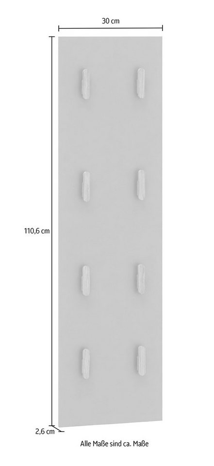 Schildmeyer Hakenleiste Bjarne, Hakenpaneel, Made in Germany, B: 30 cm, (1 St), Solide Verarbeitung - Dieses Produkt ist in Deutschland gefertigt – Bild 4 von 4