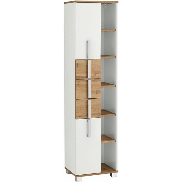 Schildmeyer Hochschrank Kampen, Hochschrank mit offenen Fächern, Made in Germany Solide Verarbeitung - Dieses Produkt ist in Deutschland gefertigt