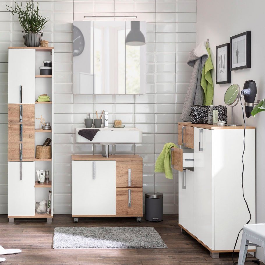 Schildmeyer Hochschrank Kampen, Hochschrank mit offenen Fächern, Made in Germany Solide Verarbeitung - Dieses Produkt ist in Deutschland gefertigt – Bild 2 von 5