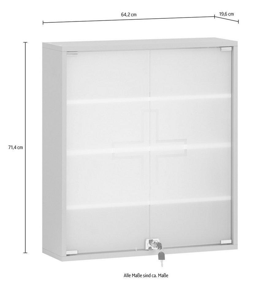Schildmeyer Medizinschrank Bjarne, Medizinschrank, Made in Germany, B: 64 cm Solide Verarbeitung - Dieses Produkt ist in Deutschland gefertigt – Bild 4 von 4