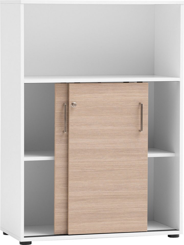 Schildmeyer Schiebetürenschrank METZ, Aktenschrank abschließbar, Höhe 113,4 cm, MADE IN GERMANY (1-St) Fronten in Canello, MADE IN GERMANY – Bild 3 von 5