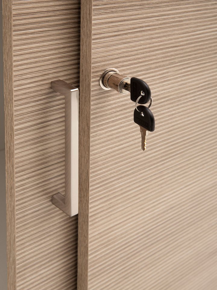 Schildmeyer Schiebetürenschrank METZ, Aktenschrank abschließbar, Höhe 113,4 cm, MADE IN GERMANY (1-St) Fronten in Canello, MADE IN GERMANY – Bild 5 von 5