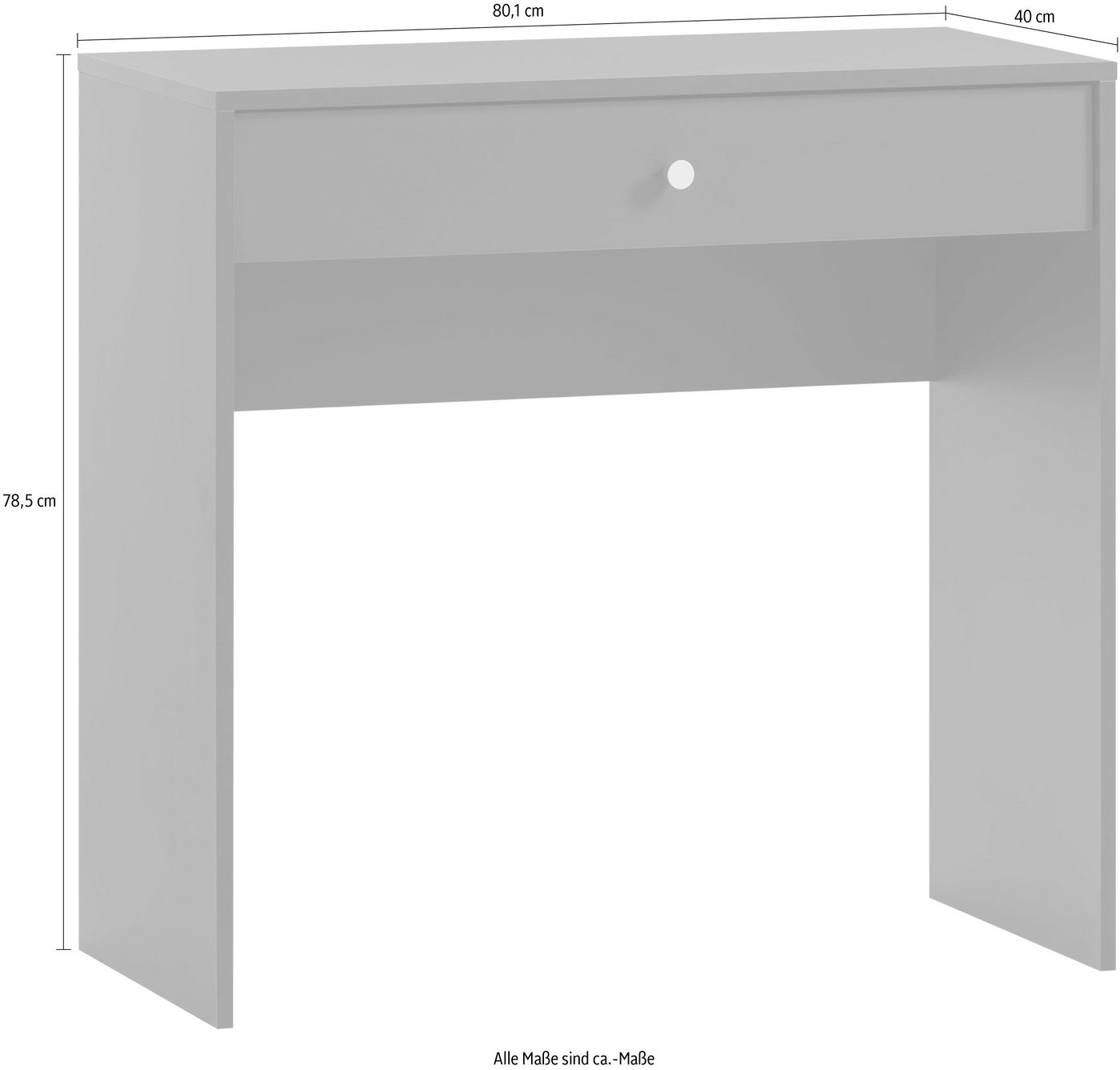 Schildmeyer Schminktisch Hilda, Schminktisch, Made in Germany, B: 80 cm, Solide Verarbeitung - Dieses Produkt ist in Deutschland gefertigt – Bild 4 von 5