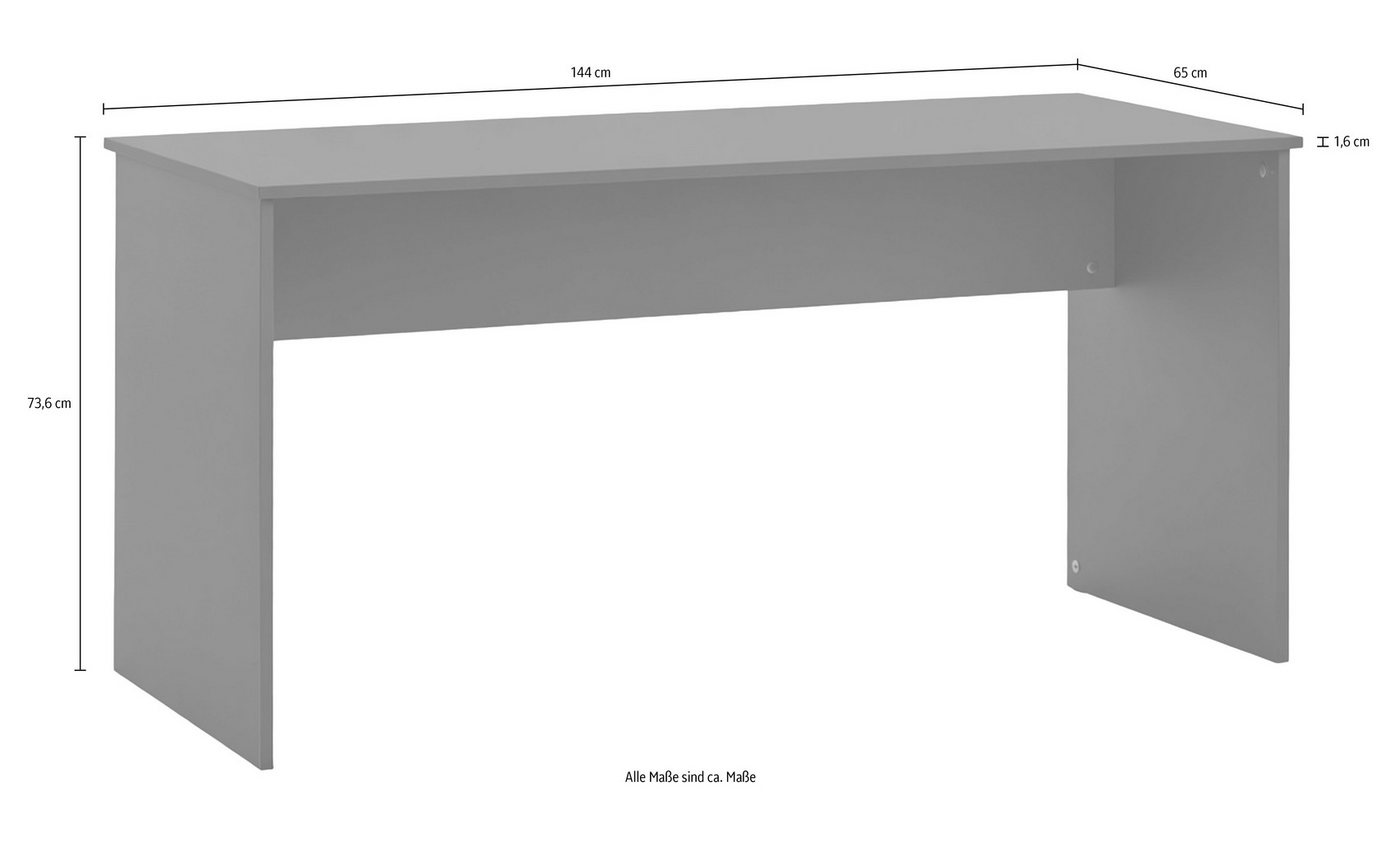Schildmeyer Schreibtisch HANK, in mattschwarz, zeitloses Design, MADE IN GERMANY (1-St), Einfache Montage mit verständlicher Aufbauanleitung, MADE IN GERMANY – Bild 4 von 4